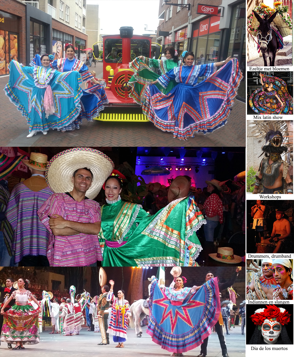 Mexicaanse dansen in traditionele kostuums